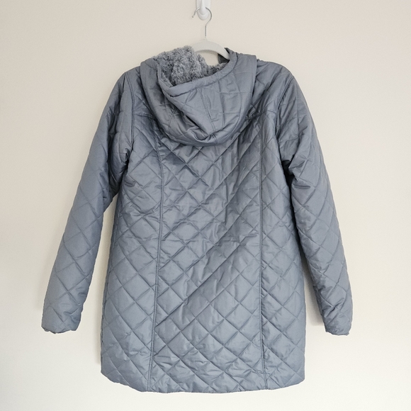 Columbia Winter Jacket Coat Quilted Gray Size L Large Copper Crest™ Long - Picture 6 of 6